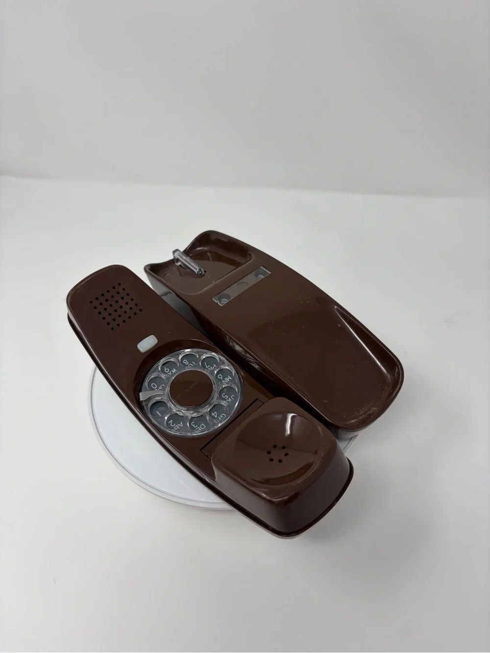 Rotary Dial Trimline Phone Vintage Brown Western Electric 1970s